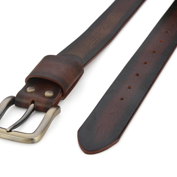 Men Top Quality Leather Belt - Full Grain Leather Belt -  Free Personalization - Picture 4 of 15